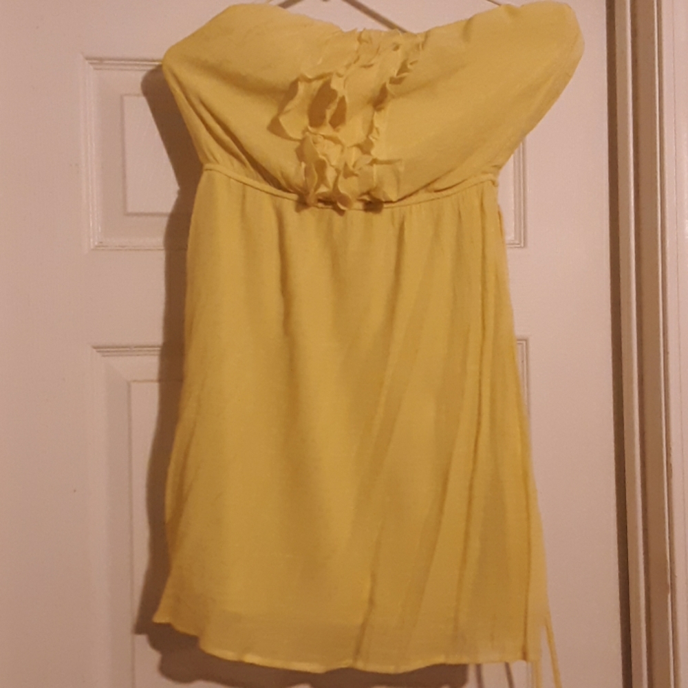 Yellow topless dress